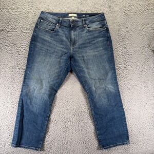Warp+Weft Ord Chicago Jeans Mens 36x28 Blue Cotton Denim Straight Faded Stretch